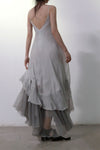 Marc Le Bihan Knitted Frill Tulle Dress Collection Two-layer Tulle French Handmade MLB-2104-QIANHE PEARL GREY Pearl Grey 2104